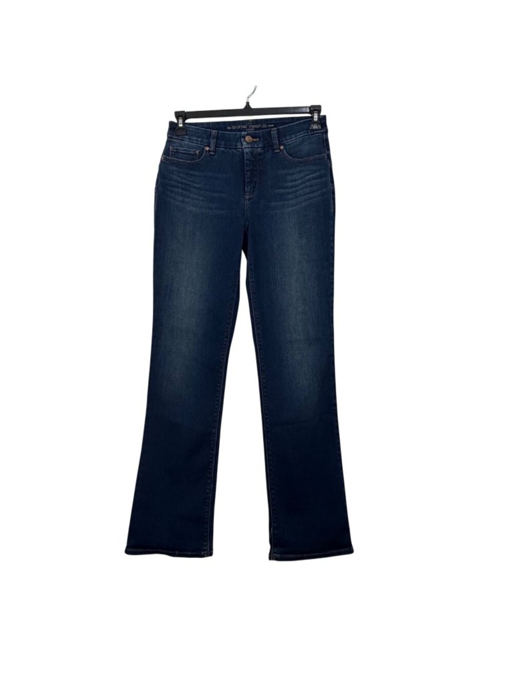 The So Lifting Straight Leg Jeans By Chicos 00R Blue Stretch Denim 5Pocket Style